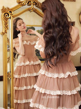 Off-the-shoulder Tea Length Prom Dress Mint Layered Lace Homecoming Dresses #ANN011|Selinadress