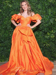 Cute Pink Ball Gown Sweetheart Pleated Prom Dress with Bow SER034