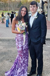 Mermaid Halter Sweetheart Satin Polka Dots Party Prom Dress lck017