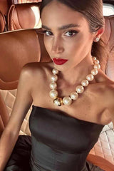 A-Line Satin Strapless Maxi Party Prom Dress Evening Dress lck009