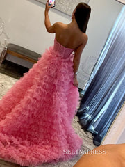 Gorgeous Ruffle Prom Dresses Strapless Quinceanera Dress lpk914|Selinadress