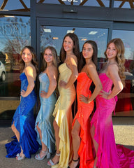 Gorgeous Mermaid Scoop Neck Hot Stone Beading Long Prom Dress with Dramatic Ruffles SER039