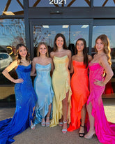 Gorgeous Mermaid Scoop Neck Hot Stone Beading Long Prom Dress with Dramatic Ruffles SER039