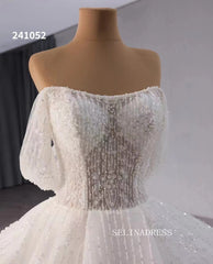Luxury Haute Couture Wedding Dress Ball Gown Beaded Bridal Gowns 241052|Selinadress