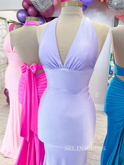 Mermaid Hater Simple Satin Cheap Long Prom Dress lpk905|Selinadress