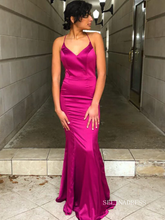 Mermaid Spaghetti Straps Hot Pink Cheap Prom Dresses lpk566|Selinadress