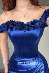 Royal Blue Mermaid Long Prom Dress Cheap Evening Dresses REN025|Selinadress