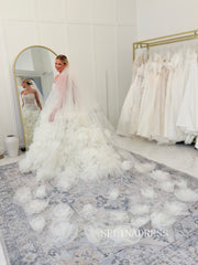 Strapless Ball Gown Lace Wedding Dresses Rustic Bridal Gowns CBA003|Selinadress