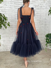A-line Tea Length Prom Dresses Mirage Cherry Dress TUN001|Selinadress
