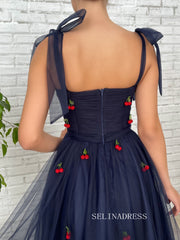 A-line Tea Length Prom Dresses Mirage Cherry Dress TUN001|Selinadress