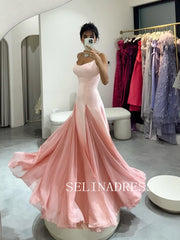 A-line Pink Ombre Long Prom Dress Formal Dress ann302
