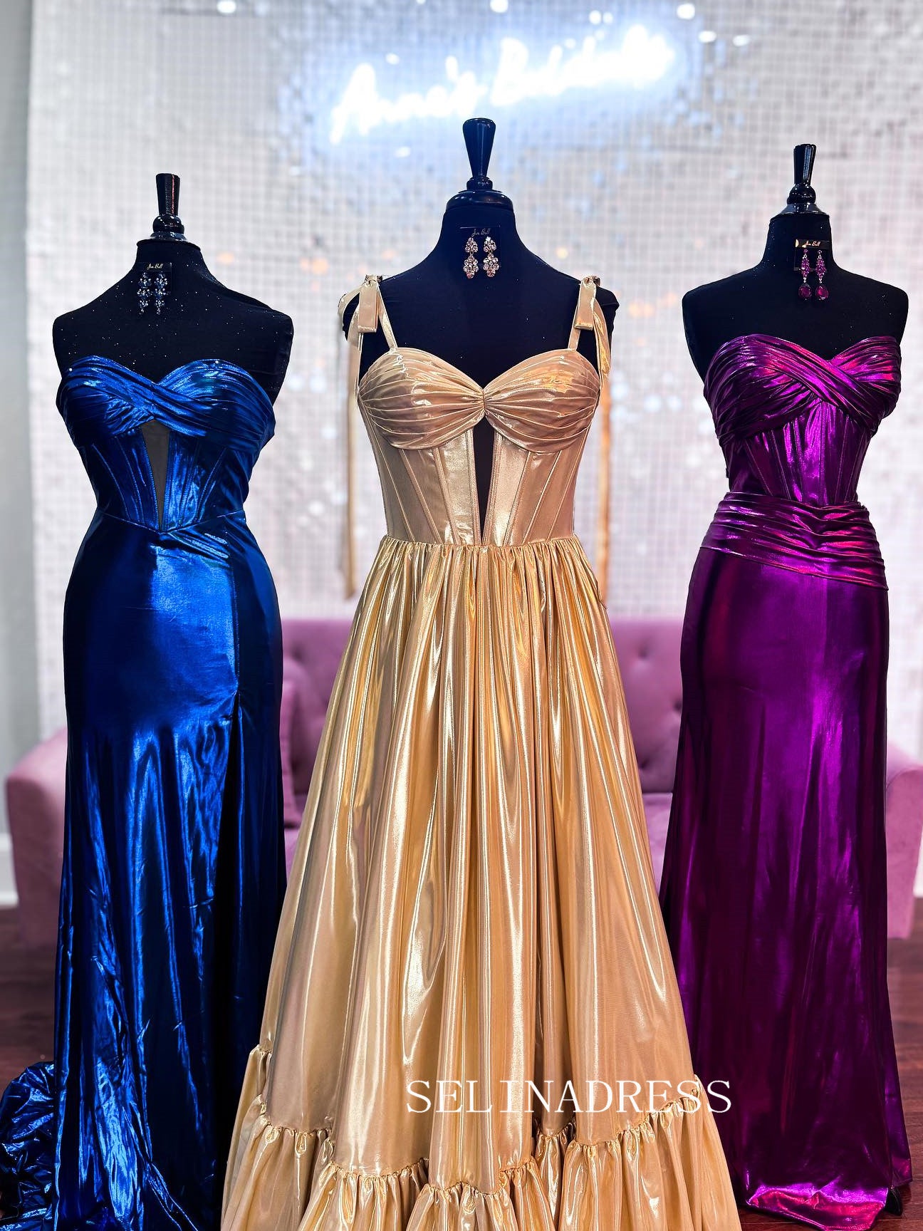 A-line Straps Long Prom Dress Cheap Evening Dress ABB021|Selinadress