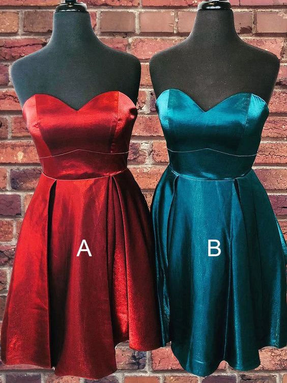 A-line Sweetheart Cheap Short Prom Dress Simple Homecoming Dress kts091|Selinadress