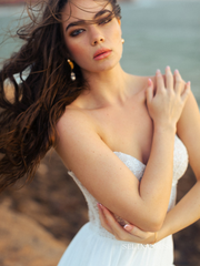 A-line Sweetheart Lace Wedding Dresses Elegant Chiffon Bridal Gown SEW800|Selinadress