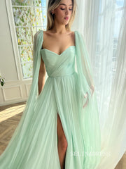 A-line Sweetheart Long Sleeve Prom Dress Gorgeous Evening Dresses SEA030|Selinadress