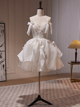 A-line Sweetheart White Homecoming Dress Cute Graduation Dress Short Prom Dress KTS017|Selinadress