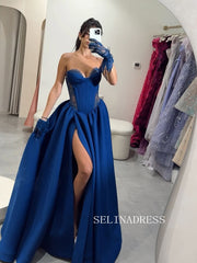 A-line Sweetheart Pink Long Prom Dress Formal Dress ann304|Selinadress