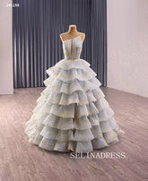 Ball Gown Straps Miti Layered Ball Gown Evening Dress Haute Couture Wedding Gowns 241156|Selinadress