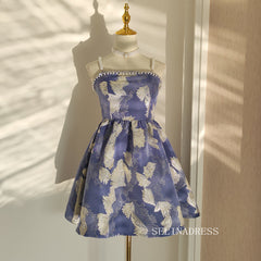 Chic A-line Elegant Short Mini Prom Dress With Pears Homecoming Graduation Dresses KTS040|Selinadress