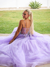 Chic A-line Spaghetti Straps Long Prom Dresses Elegant Lilac Evening Dress sew03580|Selinadress