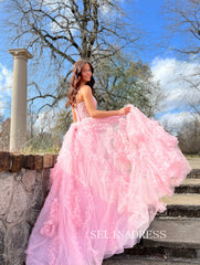 Chic A-line Sweetheart Pink Long Prom Dresses Elegant Long Formal Gowns SEA017|Selinadress