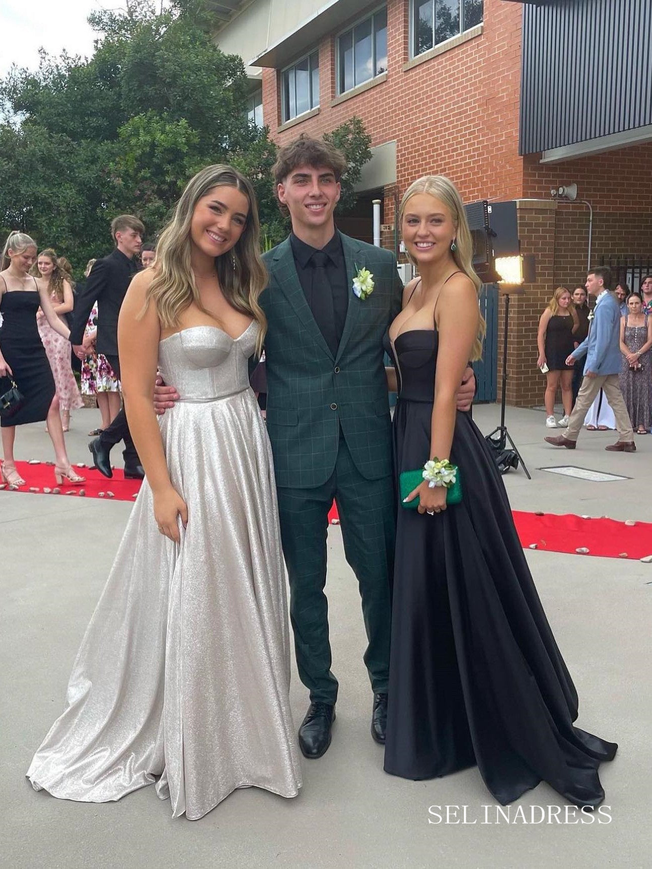 Chic Glitter A-line Sweetheart Long Prom Dresses Elegant Evening Dress sew03582|Selinadress