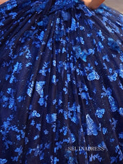 Chic Gorgeous Ball Gown Wedding Dresses 3D Floral Lace Quincedress Evening Formal Gowns LPK092|Selinadress