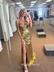 Chic Sheath/Column Sweetheart Beaded Long Prom Dress Hot Pink Elegant Evening Dress #lop245|Selinadress