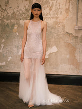 Elegant Scoop Neck Beaded Prom Dresses Evening Dresses YY008|Selinadress