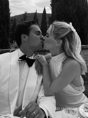 High Neck Meramid Cheap Wedding Dresses Backless Bidal Gowns LKO004|Selinadress