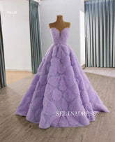 Lilac Sweetheart Ball Gown Prom Dress Quincess Wedding Dresses 241129|Selinadress