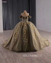 Luxury Ball Gown Quincess Dress Long Prom Dress Beaded Wedding Dress 251052|Selinadress