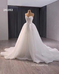 Luxury Ball Gown Sweetheart Lace Wedding Dress Haute Couture Bridal Gowns 241053|Selinadress