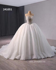 Luxury Haute Couture Wedding Dress Ball Gown Beaded Bridal Gowns 241051|Selinadress