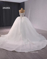 Luxury Haute Couture Wedding Dress Ball Gown Beaded Bridal Gowns 241051|Selinadress