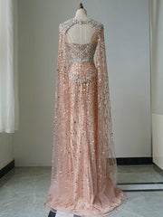 Mermaid Beaded Long Prom Dress Unique Evening Gowns CRN002|Selinadress