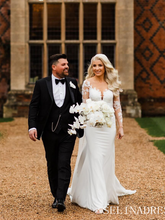 Mermaid Long Sleeve Applique Lace Wedding Dress Bridal Gowns lps007|Selinadress