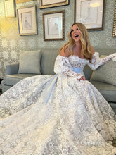 Mermaid Puff Sleeve Lace Bow Tie Wedding Dress Bridal Gowns lps005|Selinadress