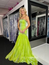 Mermaid Sage Long Prom Dress Cheap Evening Dresses SEW1205|Selinadress