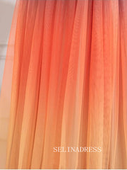 Multi-Colors Split Prom Dresses Princess Square Neckline Ball Gown Formal Dresses TKL2102|Selinadress