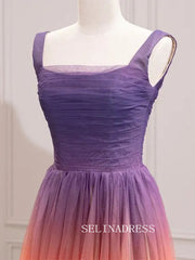 Multi-Colors Split Prom Dresses Princess Square Neckline Ball Gown Formal Dresses TKL2102|Selinadress