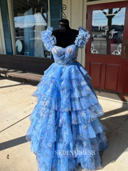 Chic Elegant A-line Off-the-shoulder Beautiful Long Prom Dresses Lavender Evening Dress lpk152|Selinadress