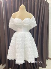 Off-the-Shoulder Floral Ruffle Mini Dress # PHJ004|Selinadress