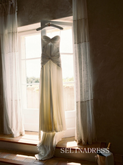 Rustic Sweetheart Sheath/Column Wedding Dress With Ruffles Wedding Dresses SEA001|Selinadress