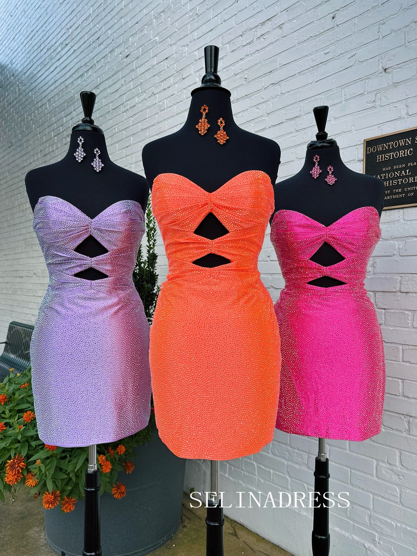 Sheath/Column Hot Stones Sweetheart Short Homecoming Dress #SEA241|Selinadress