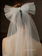 Single Layer Pearl Bow Wedding Veils ALC025|Selinadress