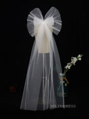 Single Layer Pearl Bow Wedding Veils ALC025|Selinadress