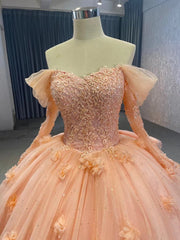 Beautiful Flower Ball Gowns Off-the-shoulder Sweet 16 Ball Gown Quinceanera Dress 231096|Selinadress