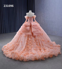 Beautiful Flower Ball Gowns Off-the-shoulder Sweet 16 Ball Gown Quinceanera Dress 231096|Selinadress