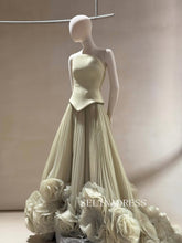 Strapless Long Prom Dress Formal Dress With Ruffles ann300|Selinadress